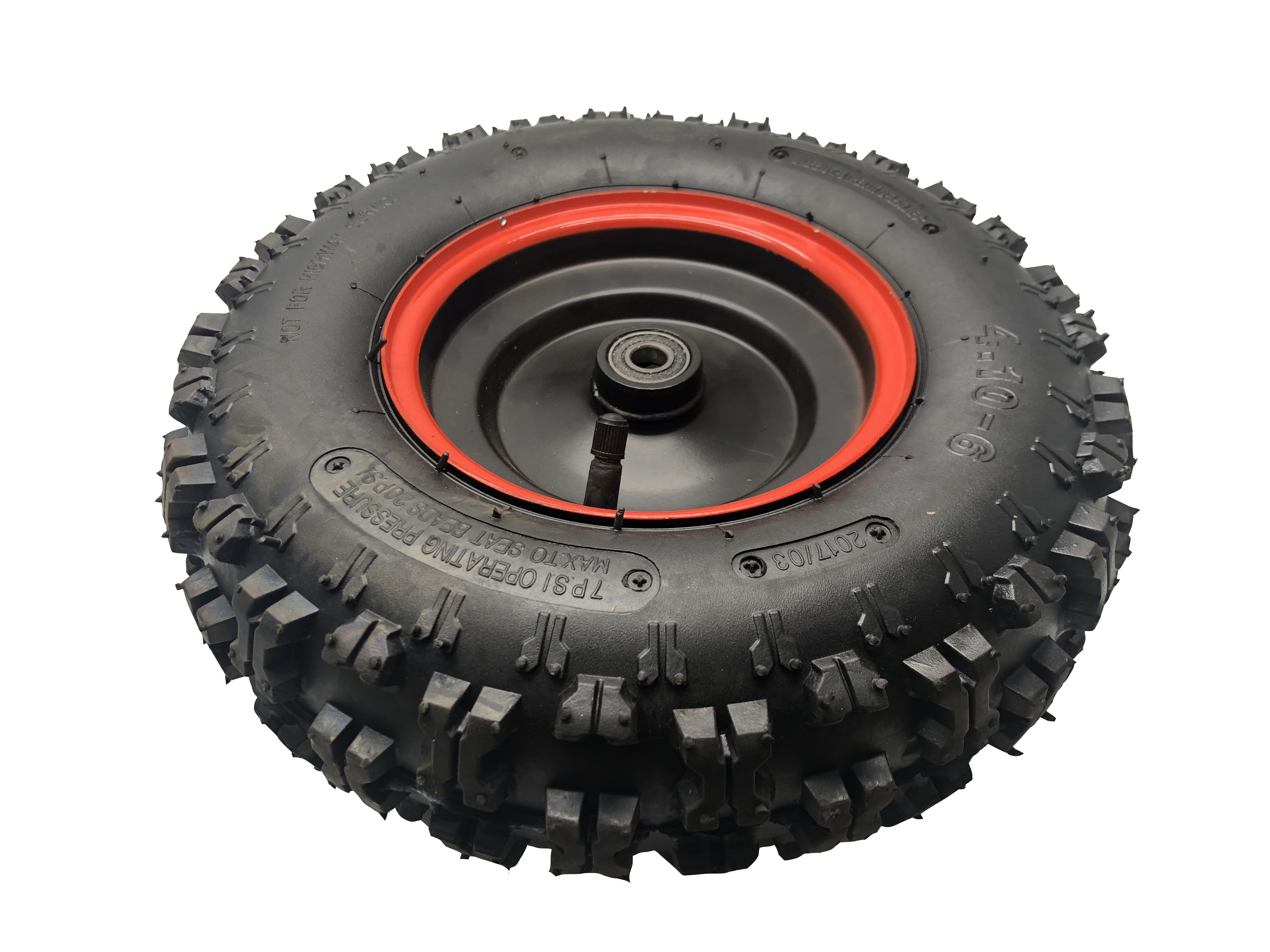 1000w Electric Quad Red Rim & Tyre (front)