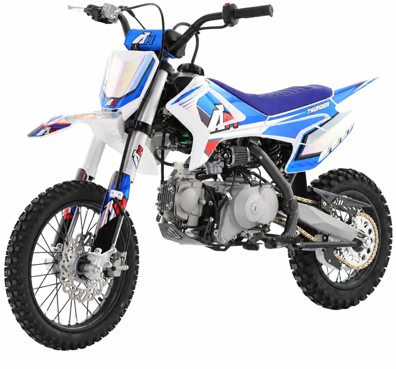 110cc RFN Racing&trade; Thunder Pro Semi Auto Pit Bike 14/12" - Blue