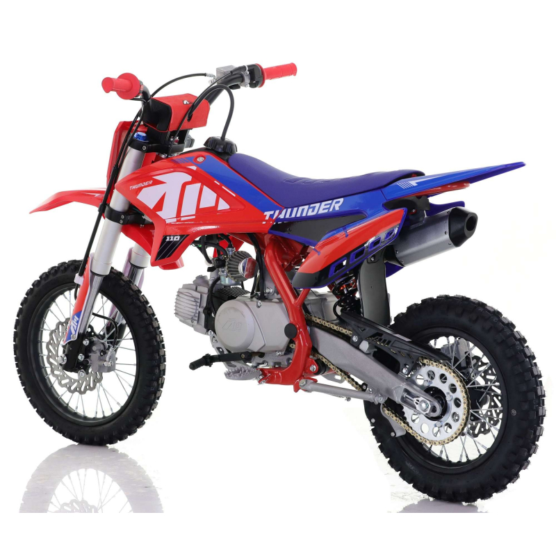110cc RFN Racing™ Thunder Pro Semi Auto Pit Bike 14/12" - Red & Blue