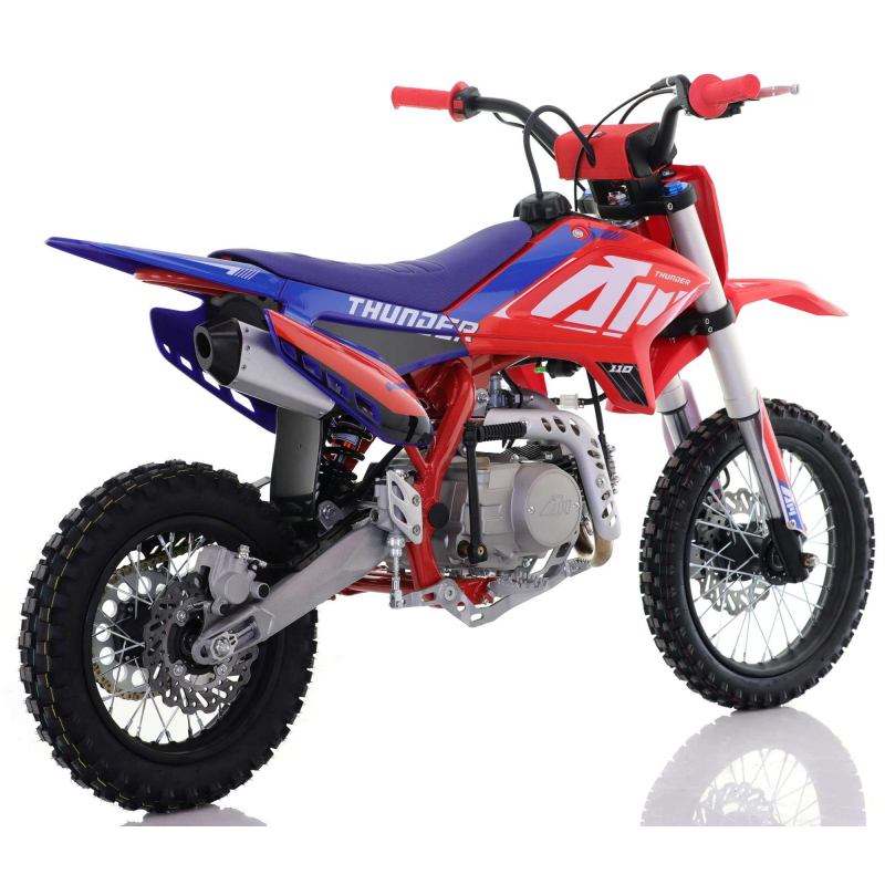 110cc RFN Racing™ Thunder Pro Semi Auto Pit Bike 14/12" - Red & Blue