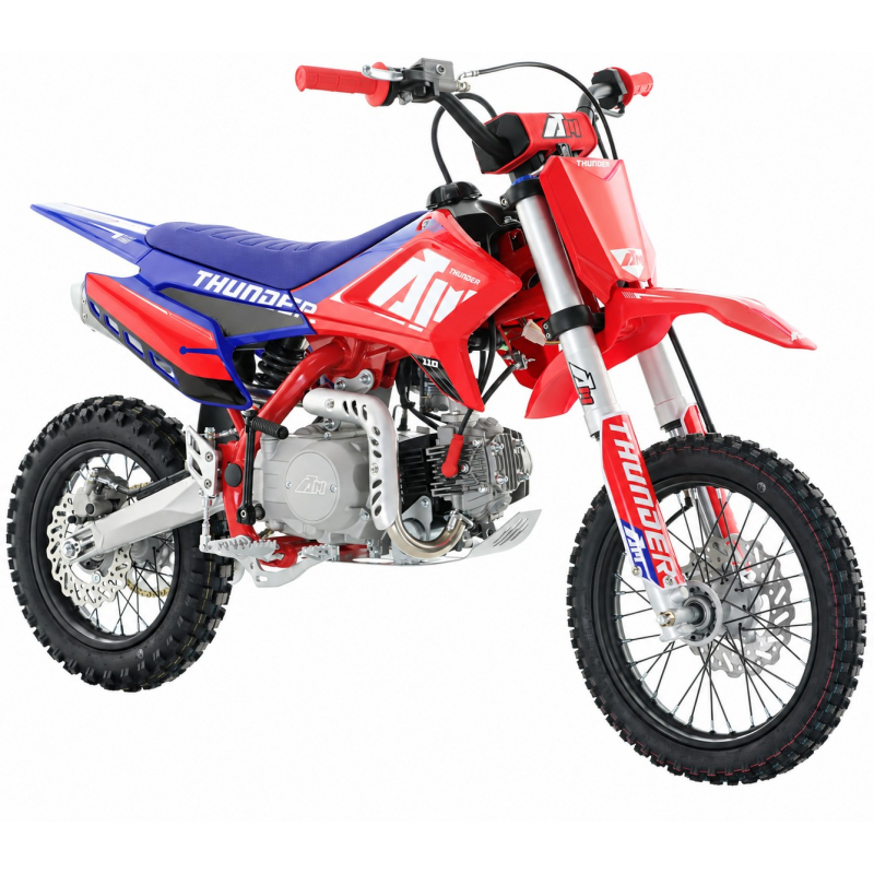110cc RFN Racing&trade; Thunder Pro Semi Auto Pit Bike 14/12" - Red & Blue