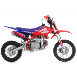 110cc RFN Racing&trade; Thunder Pro Semi Auto Pit Bike 14/12" - Red & Blue