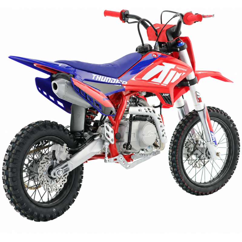 110cc RFN Racing&trade; Thunder Pro Semi Auto Pit Bike 14/12" - Red & Blue