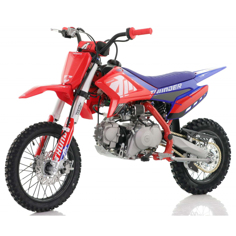 110cc RFN Racing&trade; Thunder Pro Semi Auto Pit Bike 14/12" - Red & Blue