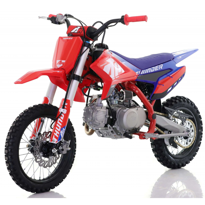 110cc RFN Racing™ Thunder Pro Semi Auto Pit Bike 14/12" - Red & Blue