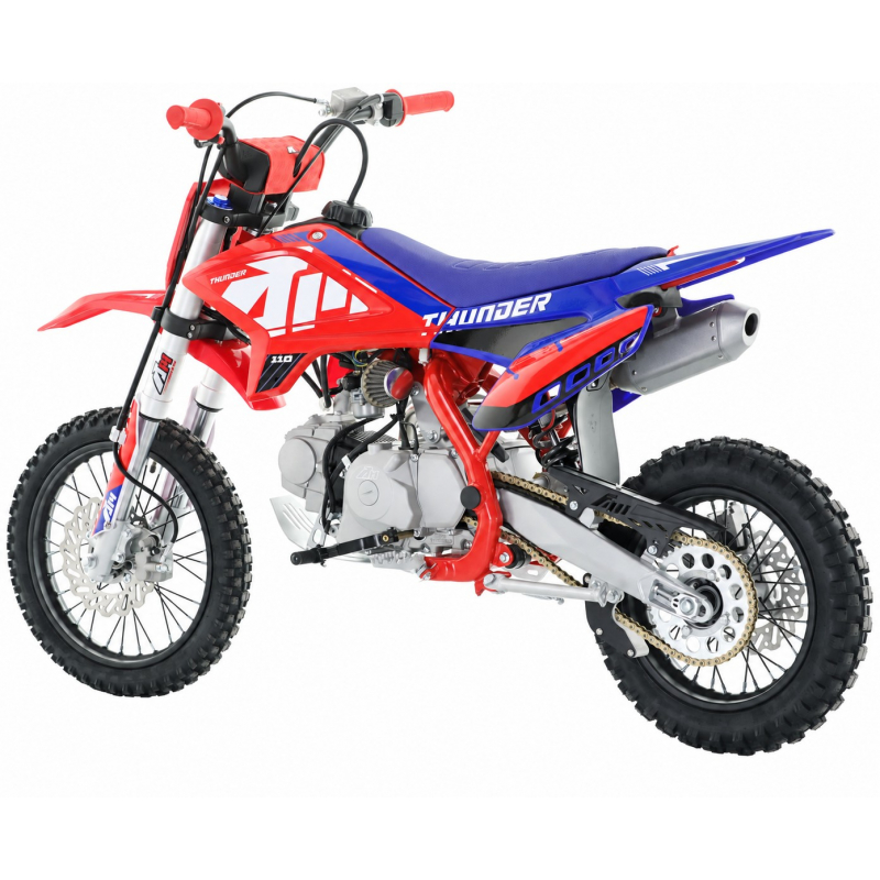 110cc RFN Racing&trade; Thunder Pro Semi Auto Pit Bike 14/12" - Red & Blue