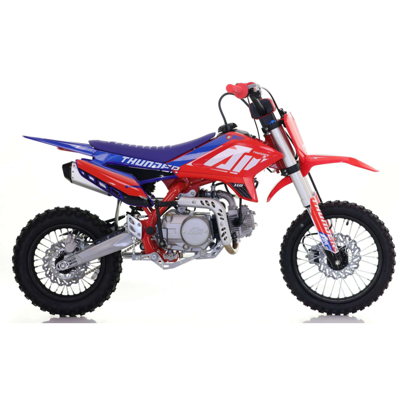 110cc RFN Racing™ Thunder Pro Semi Auto Pit Bike 14/12" - Red & Blue