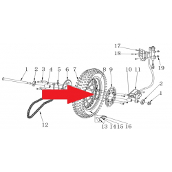 12" Rear Rim - RFN Thunder Pro 110cc Dirt Bike