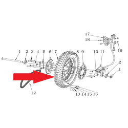 12" Rear Tyre - RFN Thunder Pro 110cc Dirt Bike