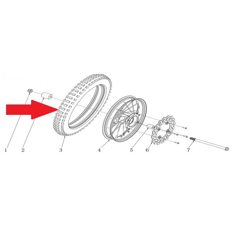 14" Front Tyre - RFN Thunder Pro 110cc Dirt Bike