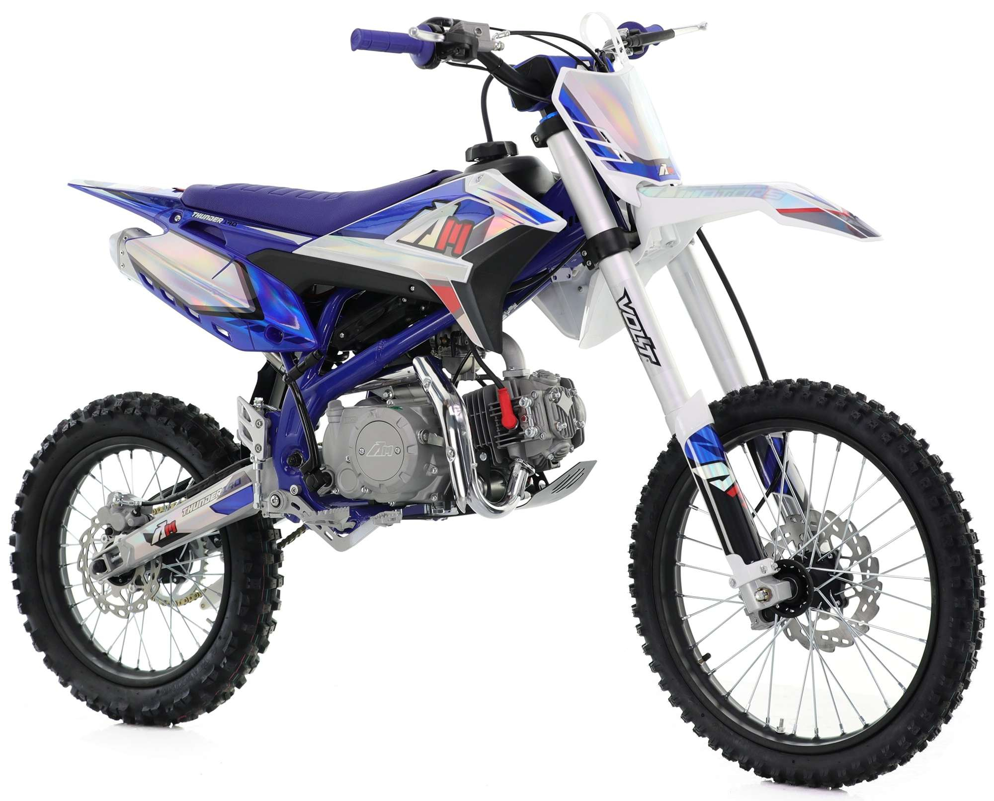 140cc RFN Thunder Dirt Bike - XL Wheel - 19"/16" - Blue