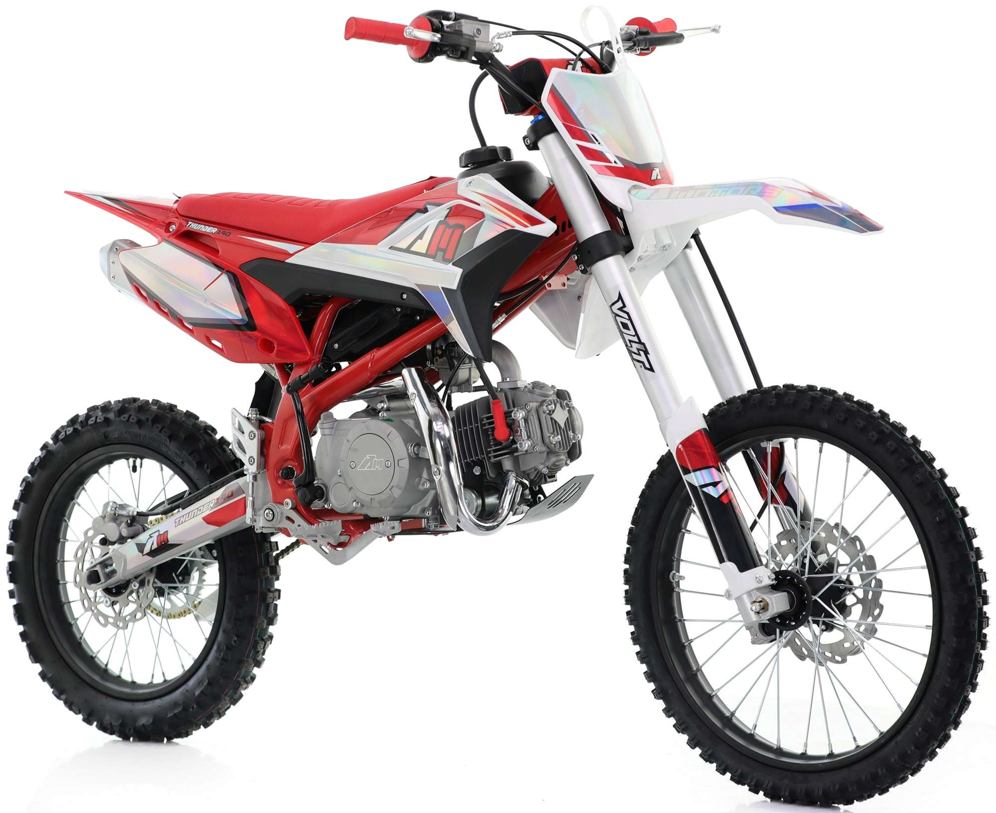 140cc RFN Thunder Dirt Bike - XL Wheel - 19"/16" - Red
