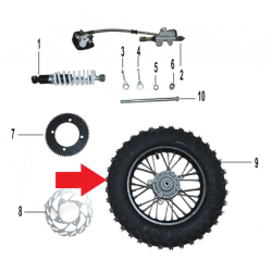 1.6x10" Rear Rim Only - 1200W Electric Dirt Bike 