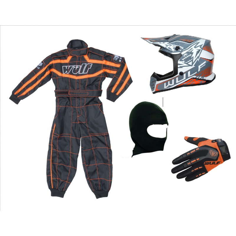 Orange Wulfsport Clothing & Helmet Discount Bundle Deal
