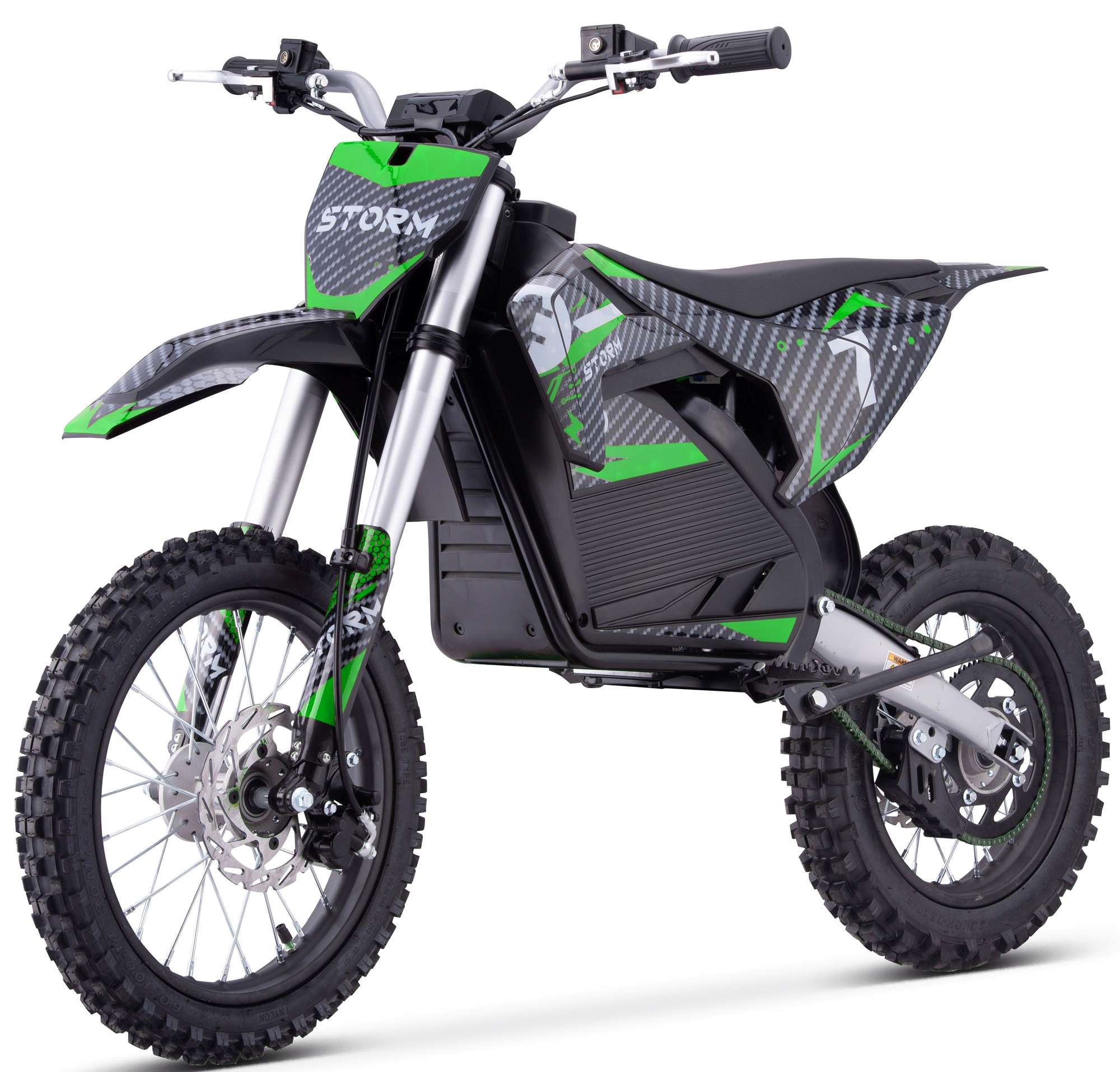 2000w 60v Electric Dirt Bike 14/12 - Green