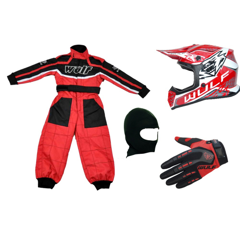 Red Wulfsport Clothing & Helmet Discount Bundle Deal