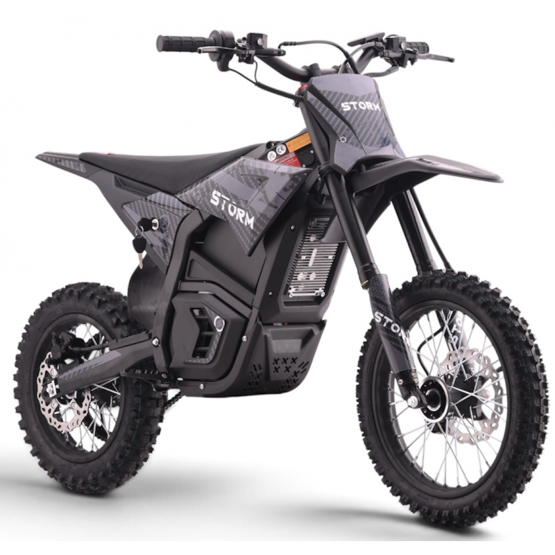3000w 48v Electric Dirt Bike 14/12 - Black