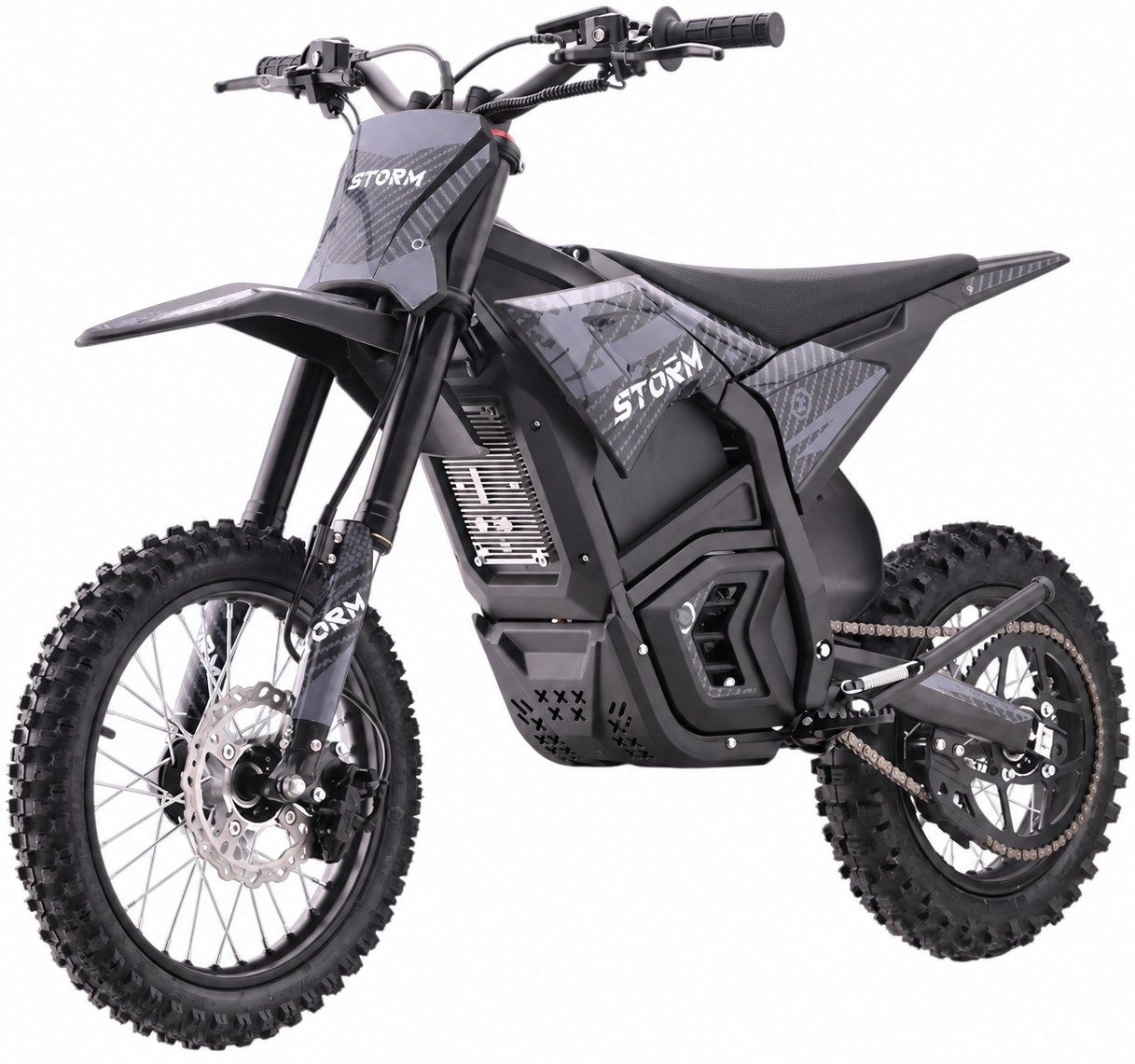 3000w 48v Electric Dirt Bike 14/12 - Black
