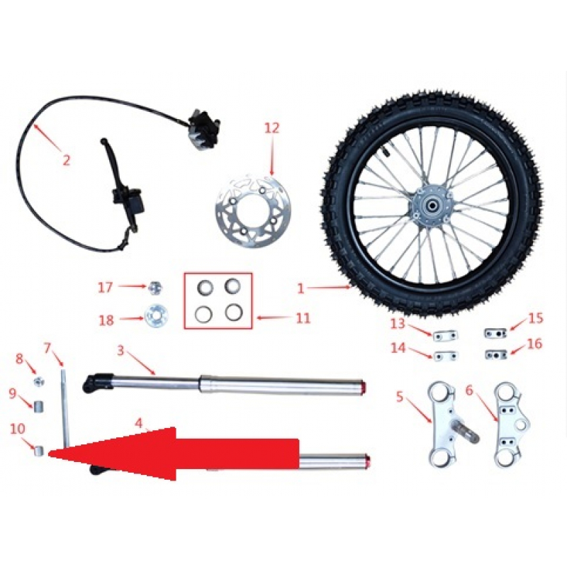 Front Wheel Spacer (Right) - 1200w & 2000w Electric Dirt Bike