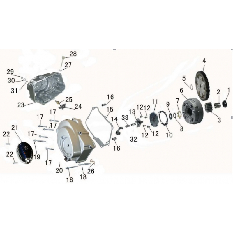 Right Crankcase Cover Gasket - Sniper Pro 120cc