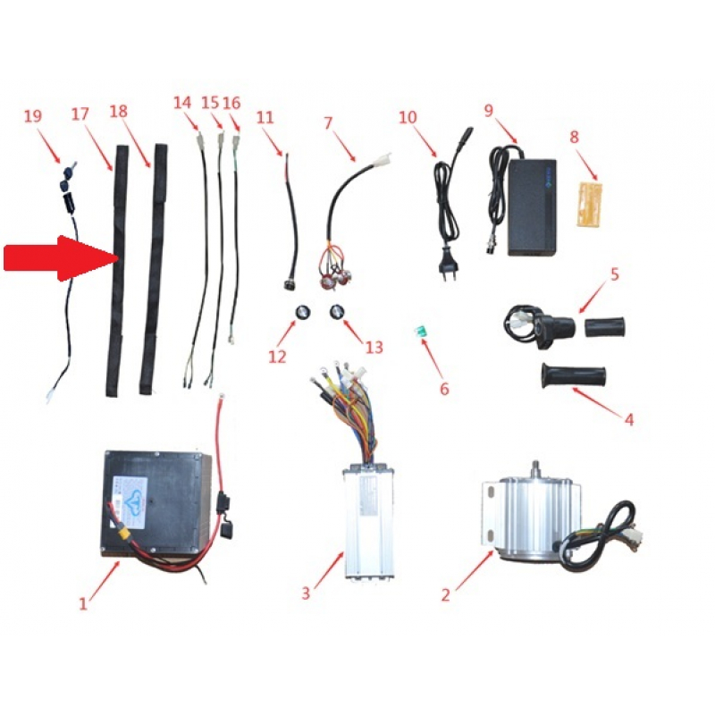 Battery Strap (Pair) - 1200w & 2000w Electric Dirt Bike