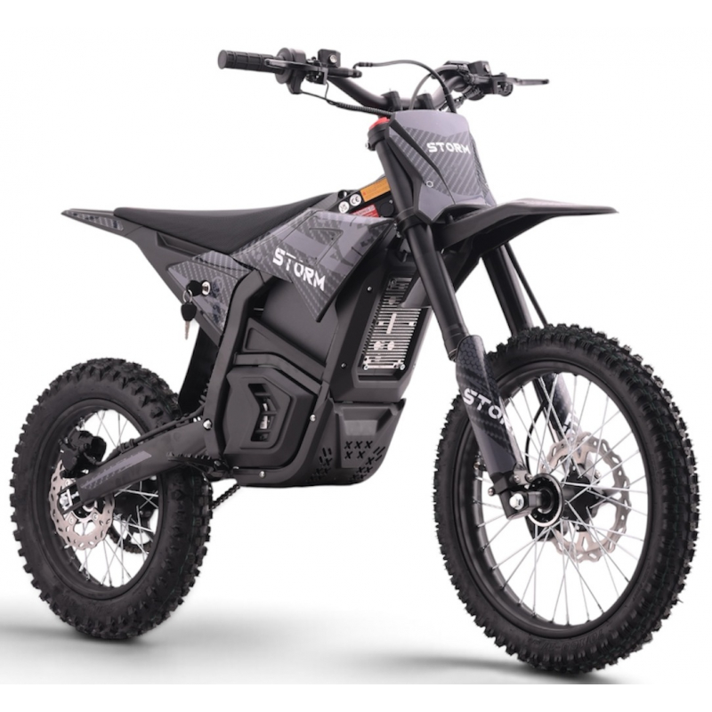 5000w 72v Electric Dirt Bike 17/14 - Black