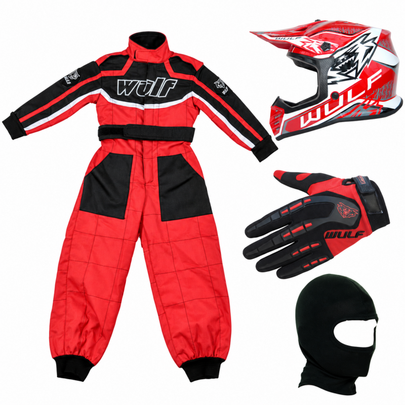 Red Wulfsport Clothing & Helmet Discount Bundle Deal