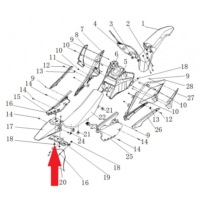 Nut - RFN 125cc / 140cc Thunder Dirt Bike