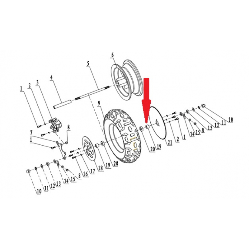 Bushing (10.5 x 18 x 14.5mm) - 250w Monkey Bike