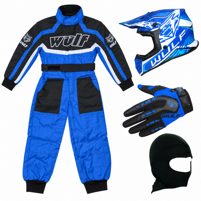 Blue Wulfsport Clothing & Helmet Discount Bundle Deal