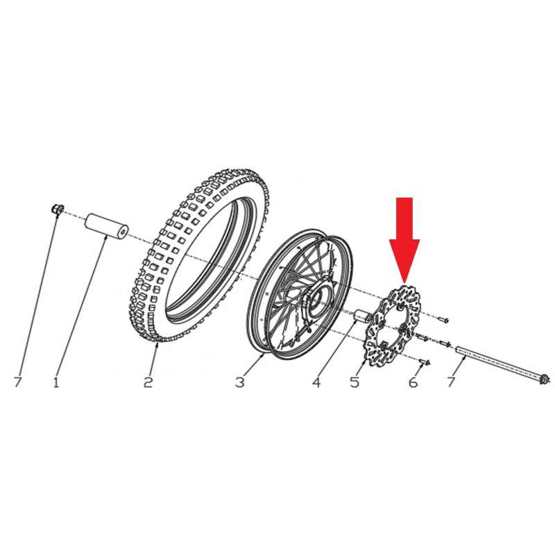 Front Brake Disc - RFN 70cc / 110cc Thunder Dirt Bike