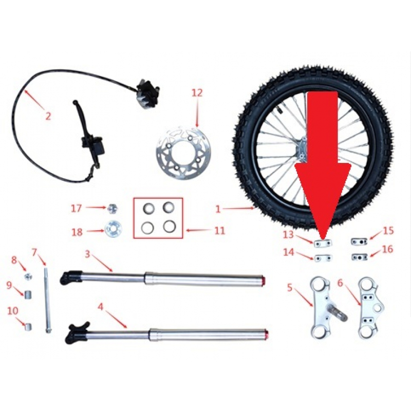 Handlebar Bracket Clamp Set - 1200w & 2000w Electric Dirt Bike