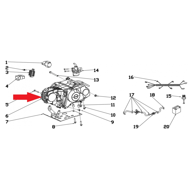 110cc Engine - RFN 70cc / 110cc Thunder Dirt Bike