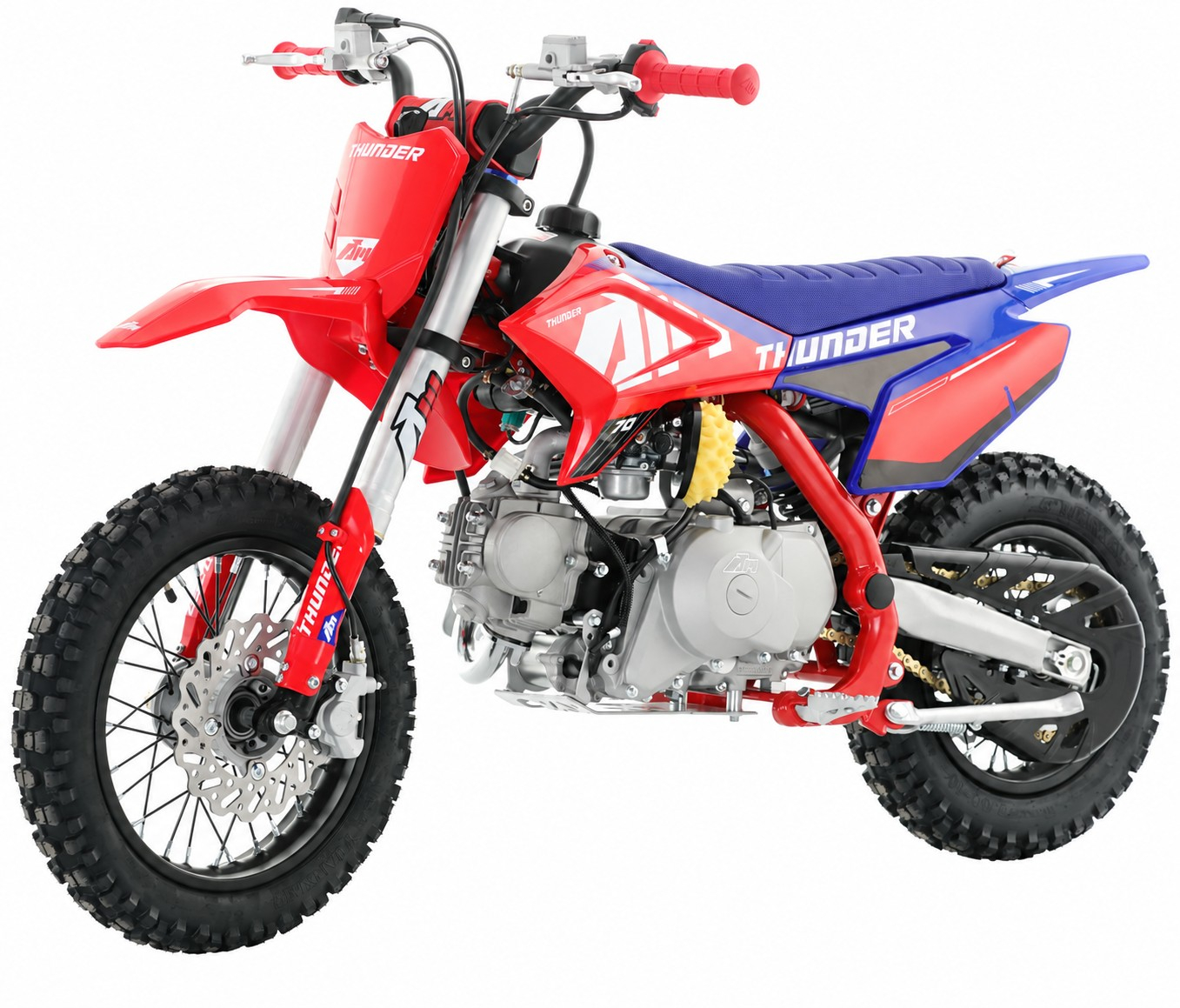 70cc RFN Racing&trade; Thunder Fully Auto Pit Bike 12/10" - Red & Blue