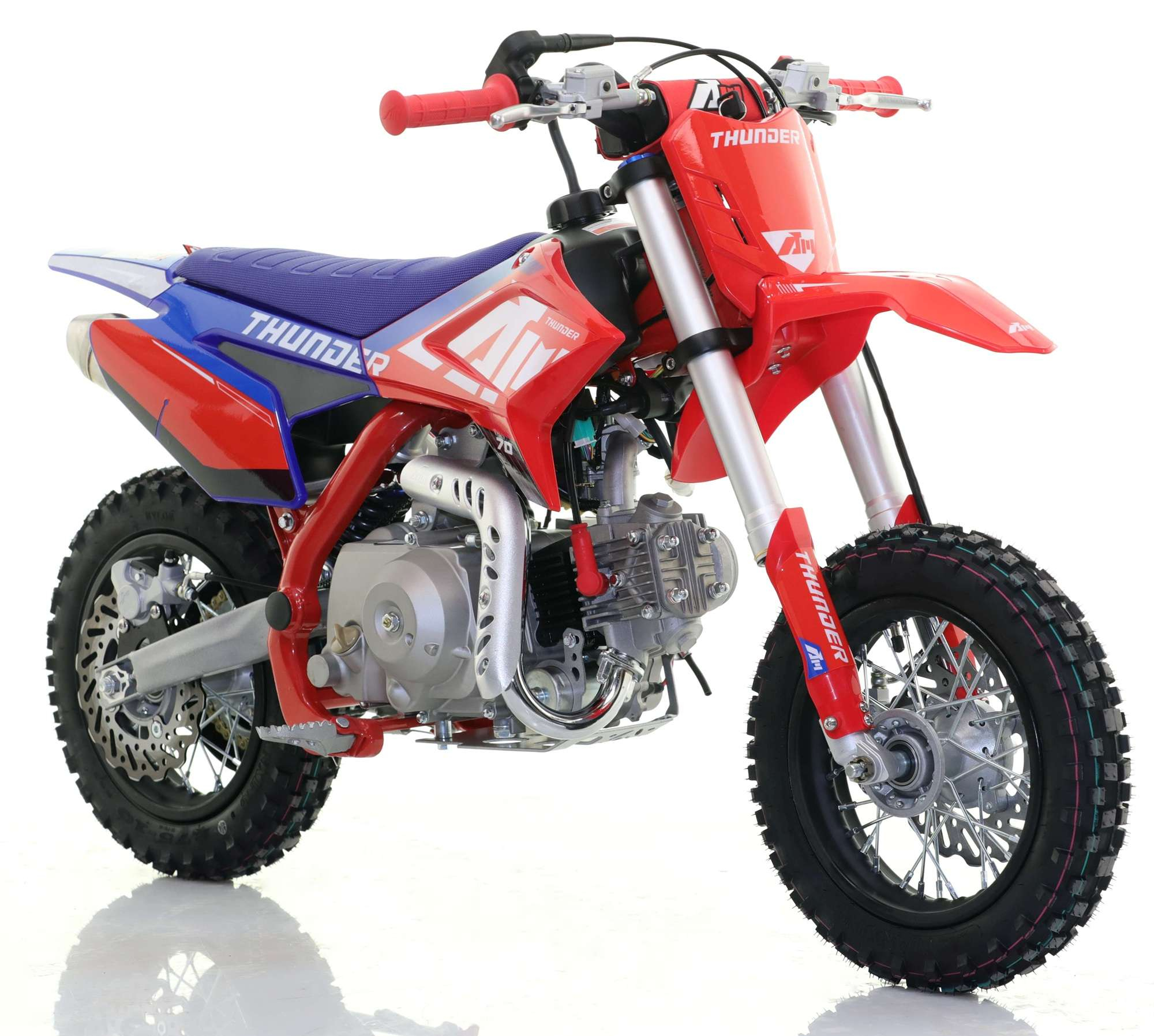 70cc RFN Racing™ Thunder Fully Auto Pit Bike 12/10" - Red & Blue