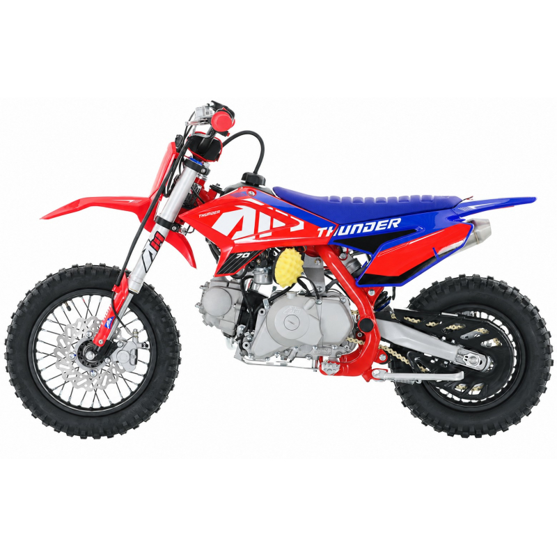 70cc RFN Racing&trade; Thunder Fully Auto Pit Bike 12/10" - Red & Blue