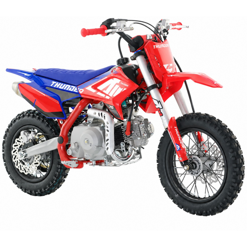 70cc RFN Racing&trade; Thunder Fully Auto Pit Bike 12/10" - Red & Blue