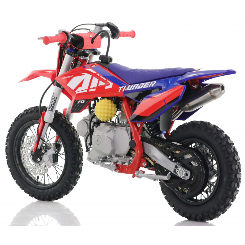 70cc RFN Racing&trade; Thunder Fully Auto Pit Bike 12/10" - Red & Blue