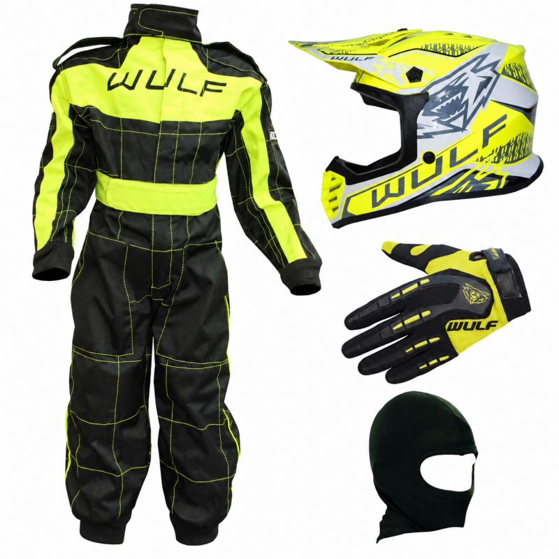 Yellow Wulfsport Clothing & Helmet Discount Bundle Deal