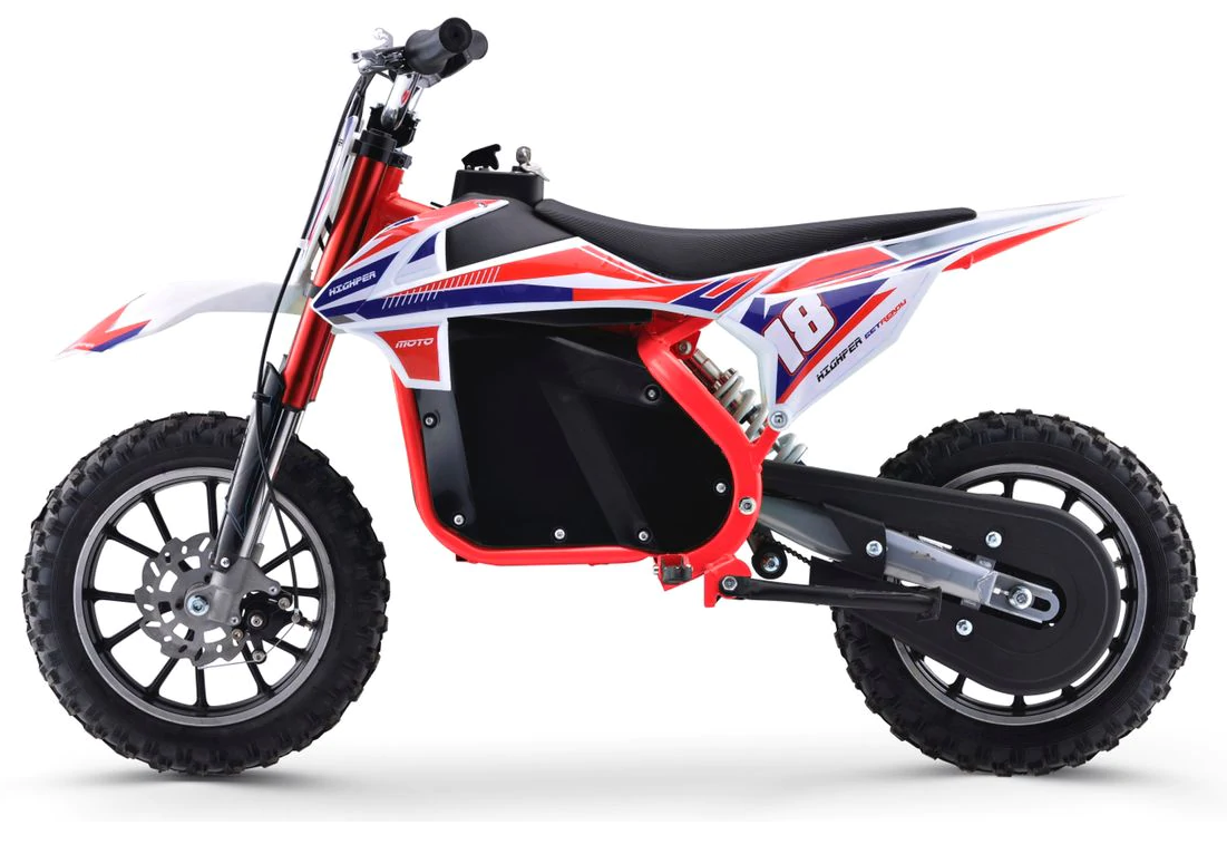 Kids Electric 800w 36v Lithium 2022 Model Mini Dirtbike - Red