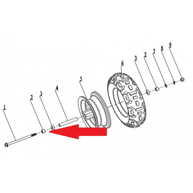 Bushing (10.5 x 15 x 13mm) - 250w Monkey Bike