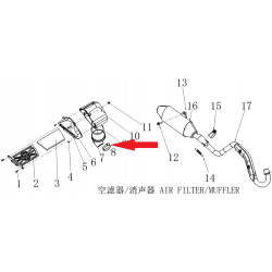 Air Cleaner Hoop - RFN 125cc / 140cc Thunder Dirt Bike