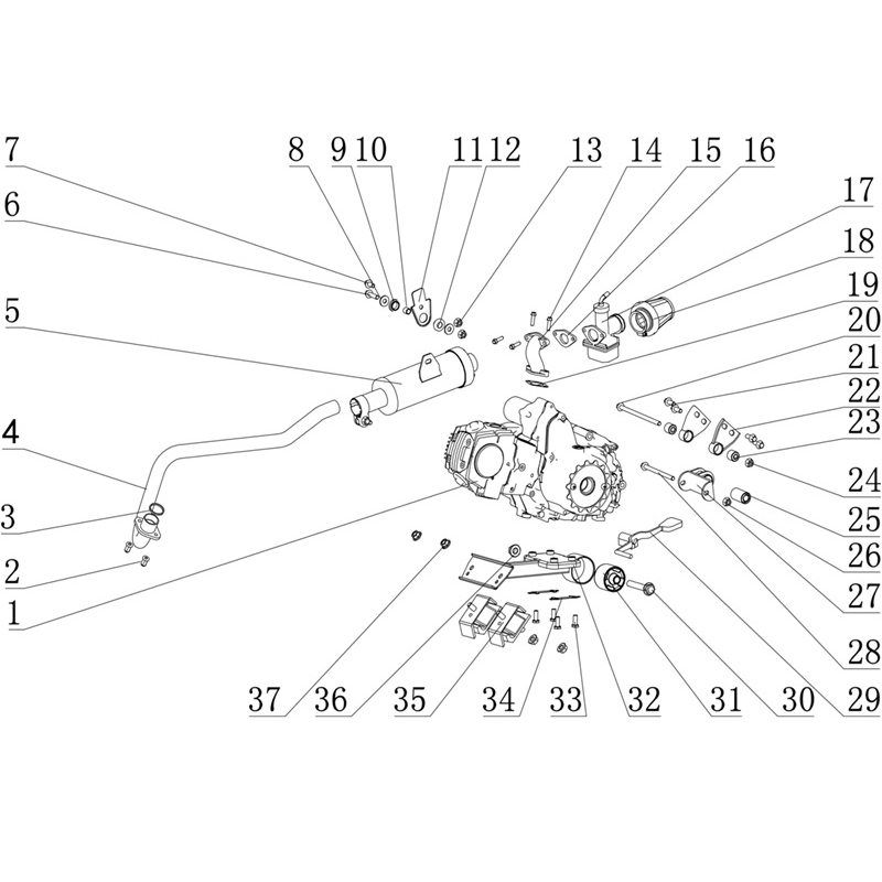 Air Filter Assembly (38mm) - Sniper Pro 120cc