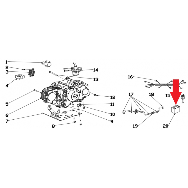 Battery - RFN 70cc / 110cc Thunder Dirt Bike
