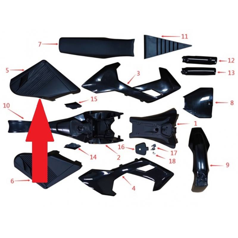 Battery Casing (Left SIde) - 1200w & 2000w Electric Dirt Bike