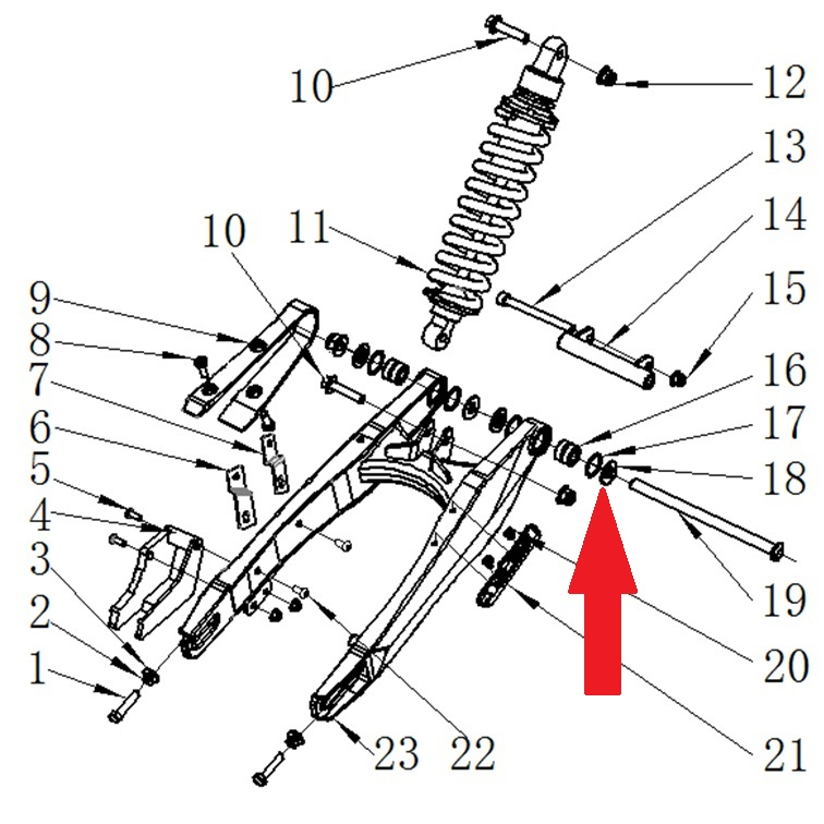 Bearing spacer RFN 125cc / 140cc Thunder Dirt Bike
