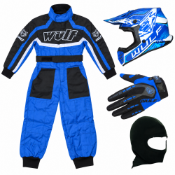 Blue Wulfsport Clothing & Helmet Discount Bundle Deal