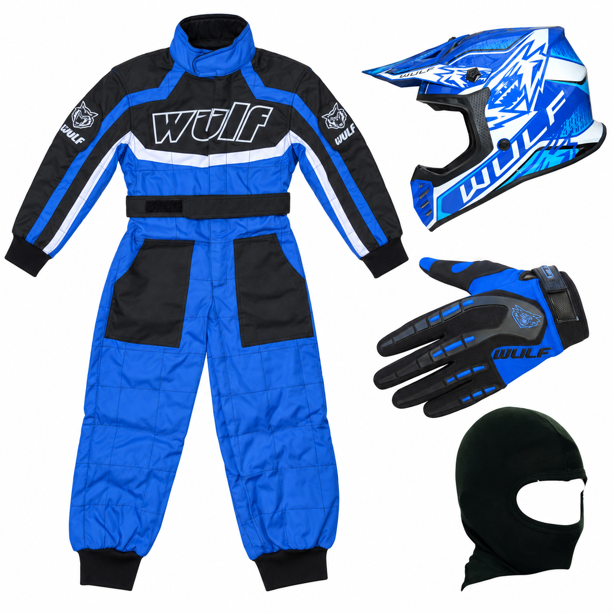Blue Wulfsport Clothing & Helmet Discount Bundle Deal