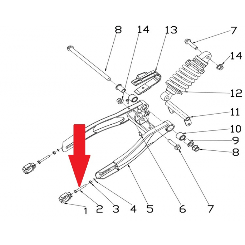 Bolt (M6 x 40mm) - RFN 70cc / 110cc Thunder Dirt Bike