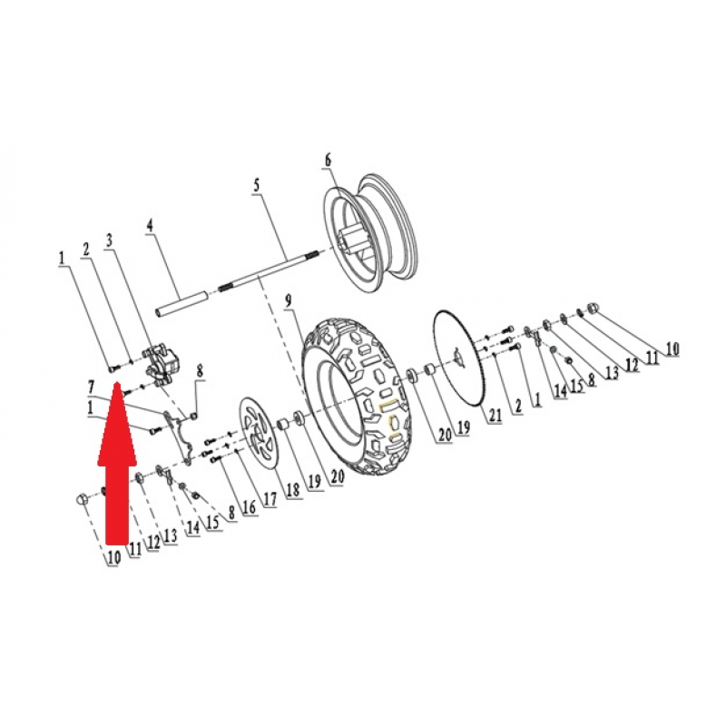 Bolt (M6 x 14mm) - 250w Monkey Bike